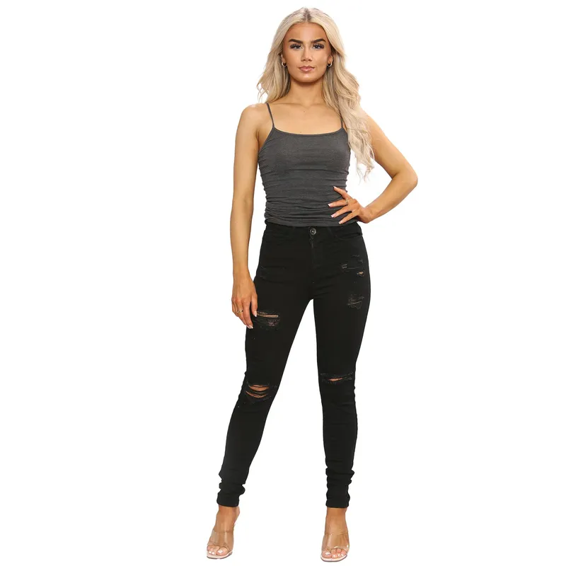 Enzo Womens Skinny Stretch Denim Jeans