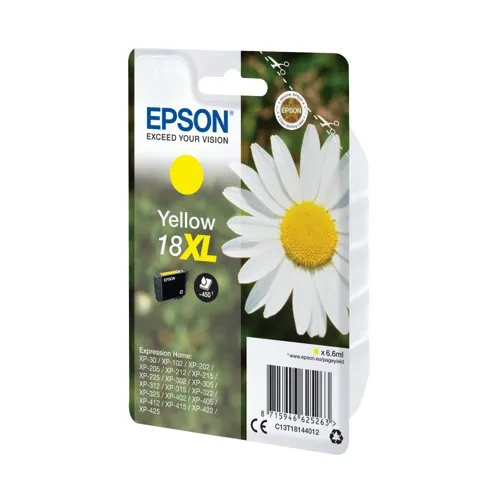 Epson 18XL Daisy Claria Home Ink Cartridge High Yield Yellow C13T18144012