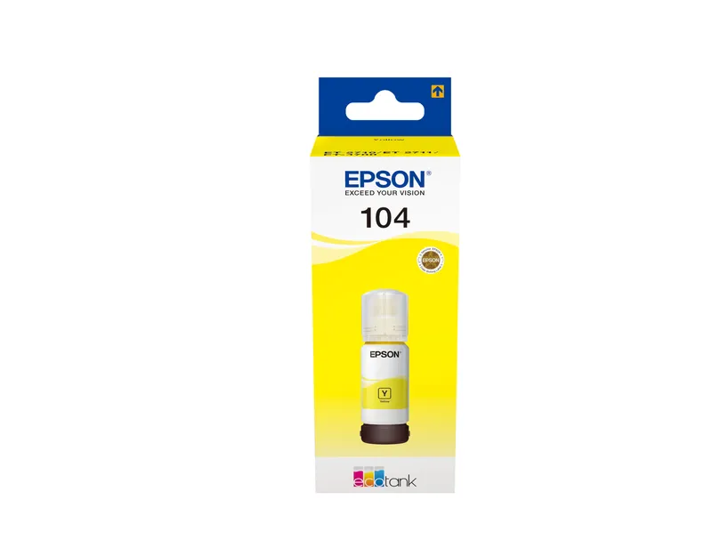 Original Epson 104 Ecotank Yellow Ink 65.0 ml