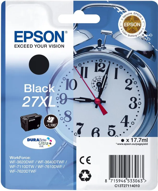Original Epson 27XL Black Ink Cartridge