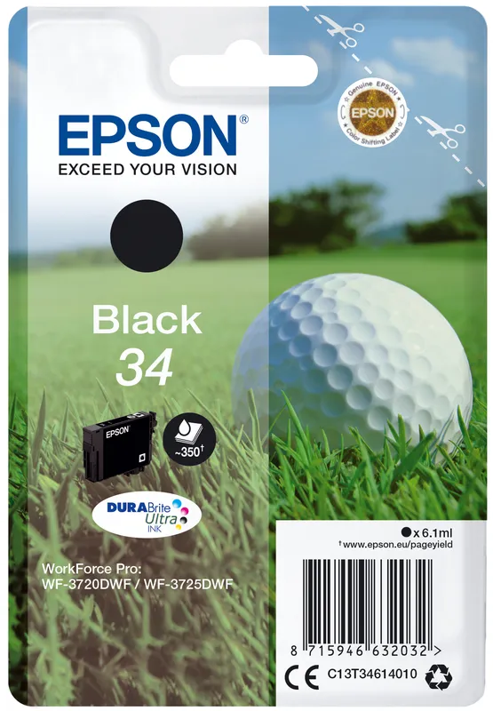 Original Epson 34 Black Ink Cartridge