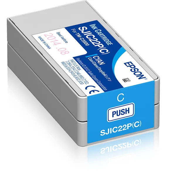 Original Epson SJIC22PC Cyan Ink Cartridge