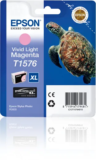 Original Epson T1576 Vivid Light Magenta Ink Cartridge
