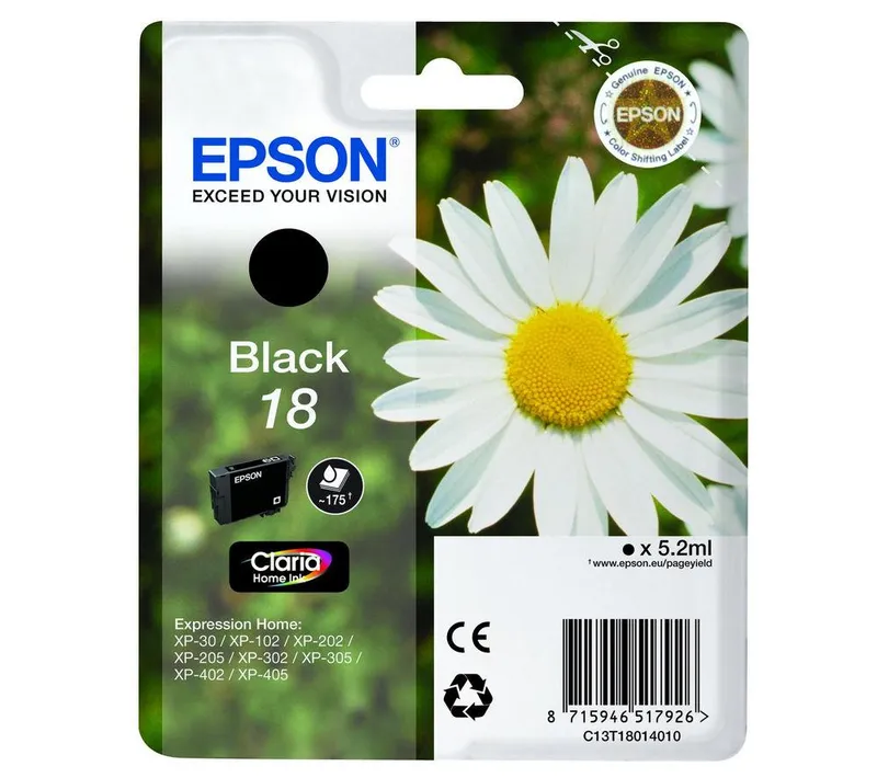 Original Epson T1801 Black Ink Cartridge
