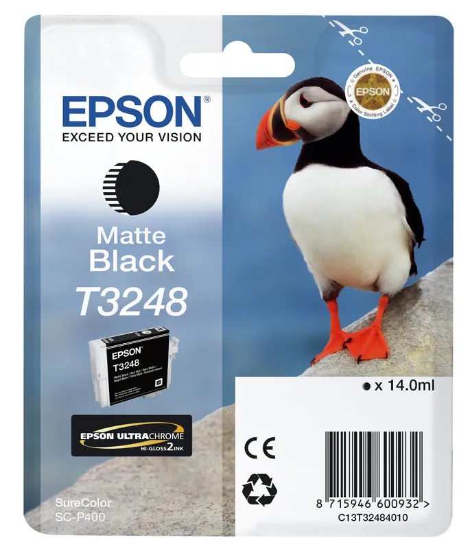 Original Epson T3248 Matte Black Ink Cartridge