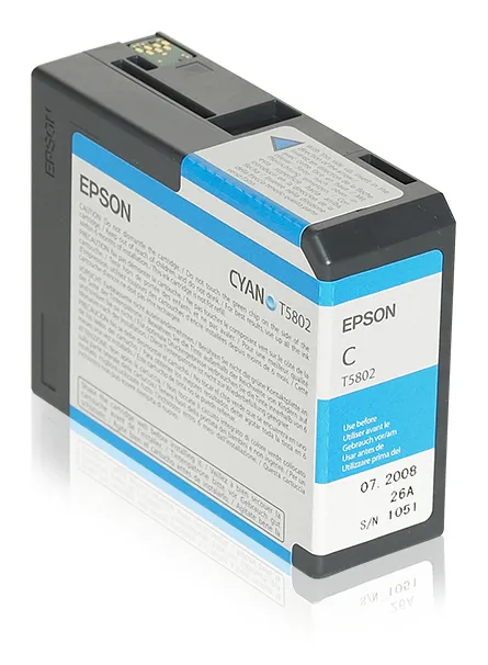 Original Epson T5802 Cyan Ink Cartridge