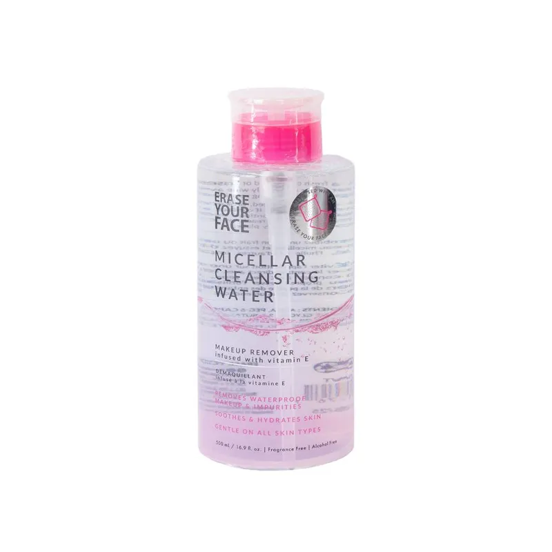 Erase Your Face Micellar Cleansing Water 500ml in Clear - Clear - Size: 500ml
