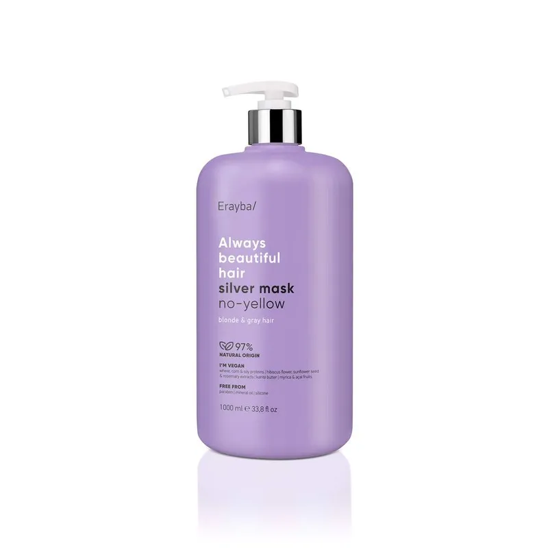 Erayba Abh No Yellow Silver Hair Mask 1000ml in White White