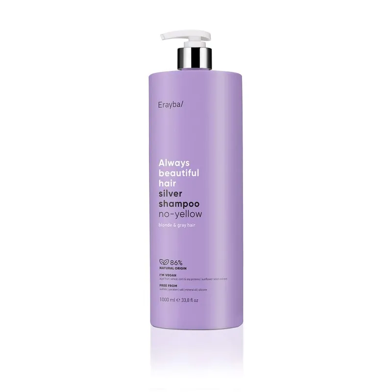 Erayba Abh Silver Shampoo No Yellow 1000ml in Clear - Clear - Size: One Size