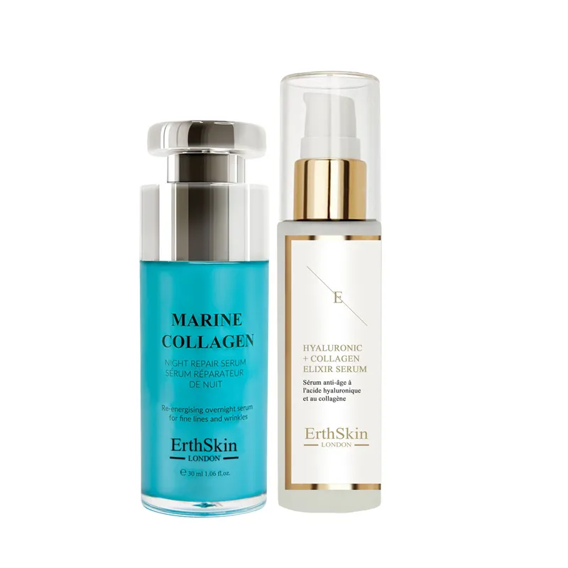 Erth Skin London Collagen Recharge Anti-Aging Duo in White - White