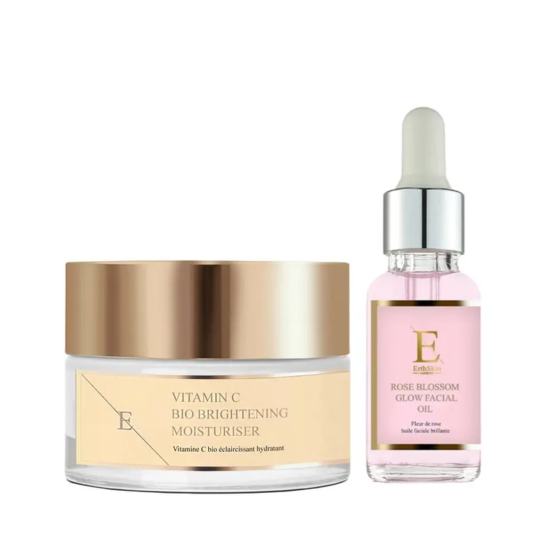 Erth Skin London Brighten & Glow Skincare Duo in White - White