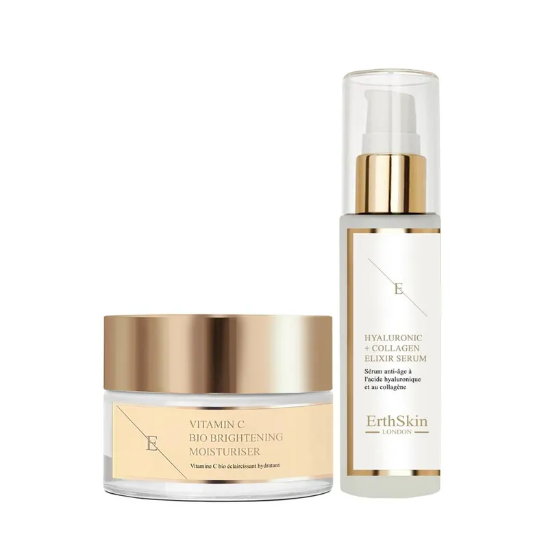 Erth Skin London Glow & Lift Anti-Aging Set in White - White