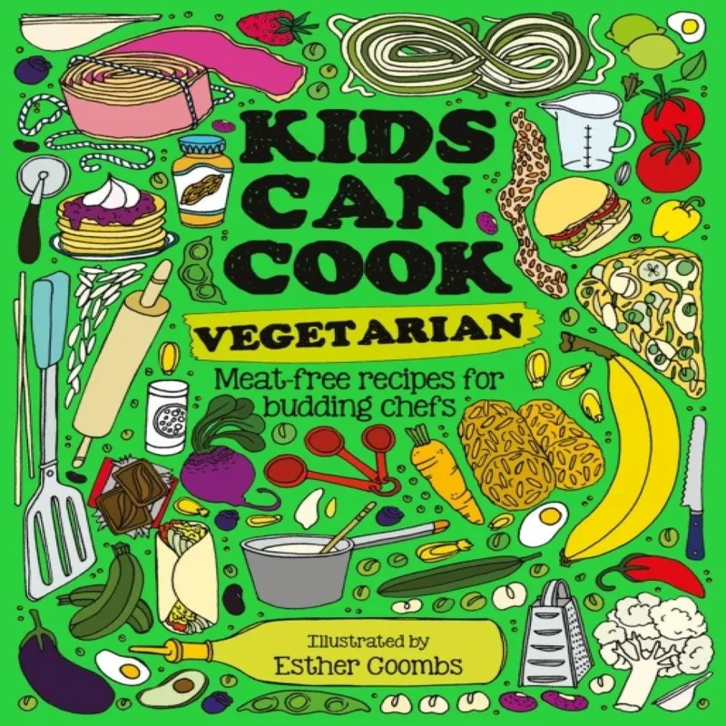 Esther Coombs Kids Can Cook Vegetarian Hardback Book Multicolor