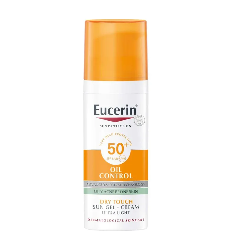 Eucerin Unisex Face Oil Control Sun Gel-Cream Dry Touch SPF50+ 50ml in Clear Clear female