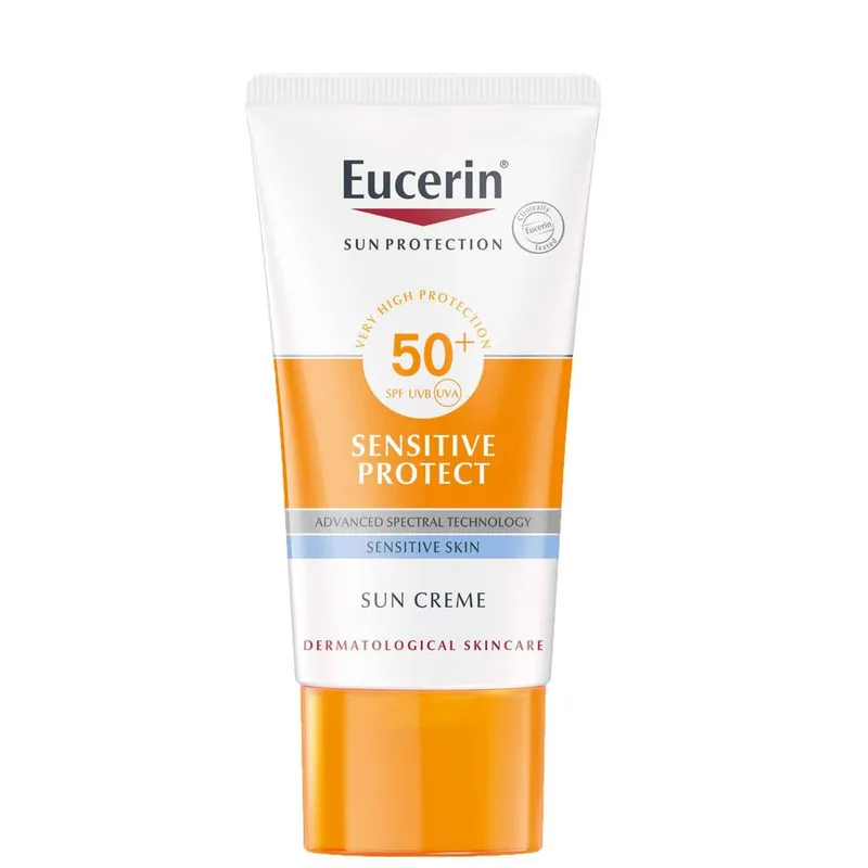 Eucerin Sensitive Protect Face Sun Cream SPF50+ 50ml in Clear Clear