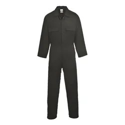 Euro Work Cotton Coverall (Black) XL