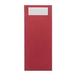 Europochette Beet Red Cutlery Pouch w/ White 2-ply Napkin (500)