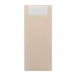 Europochette Cream Cutlery Pouch with White 2-ply Napkin (500)