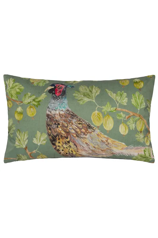 Terrys Grove Phesants Boudoir Outdoor Filled Cushion 30cm x 50cm Olive