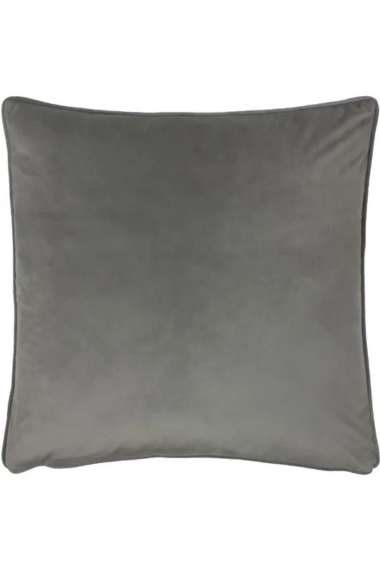 Evans Lichfield Opulence Soft Velvet Piped Cushion in Silver Size: 55 cm x 55 cm Silver 55 cm x 55 cm