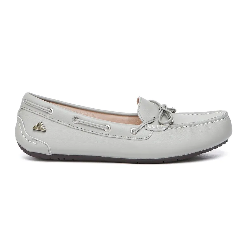 EverAu Australia Women's Grebes Leather Loafer in Grey Size: 3 Grey 3