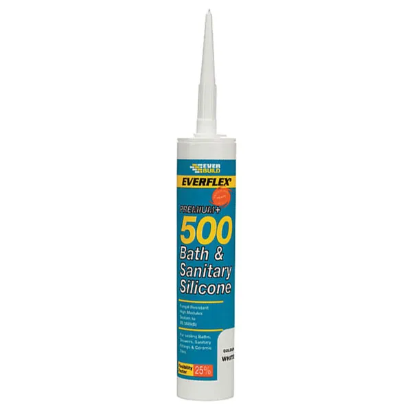 Everbuild 500 Bath and Sanitary Silicone Sealant Manhattan Grey 310ml
