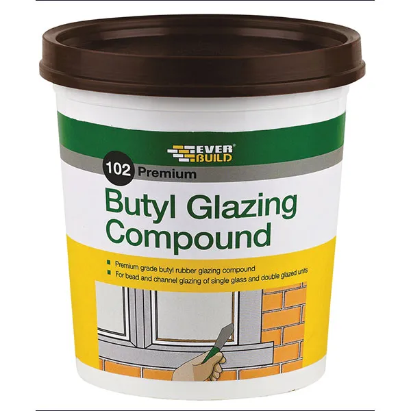 Everbuild Butyl Glazing Compound Brown 2kg