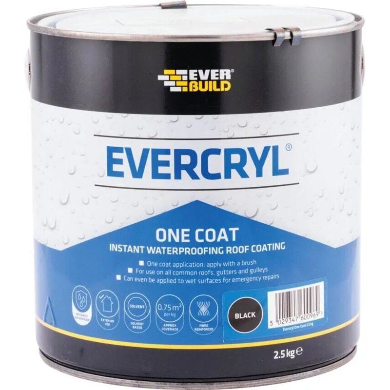 Everbuild - Evercryl One Coat Black 2 .5KG