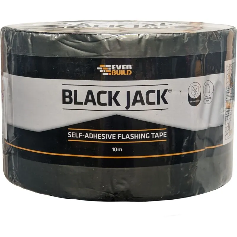 Everbuild - FLAS100 Black Jack Flashing Tape, Trade 100mm x 10m EVBFLAS100