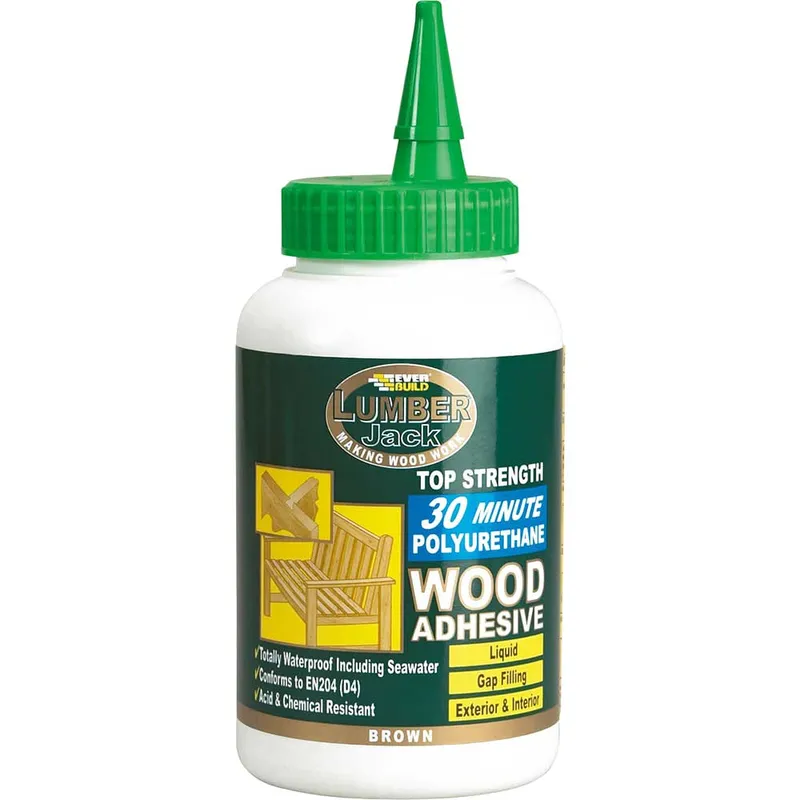 Everbuild - 30MINPU7 Lumberjack 30min Polyurethane Wood Adhesive Liquid 750g EVB30MINPU7