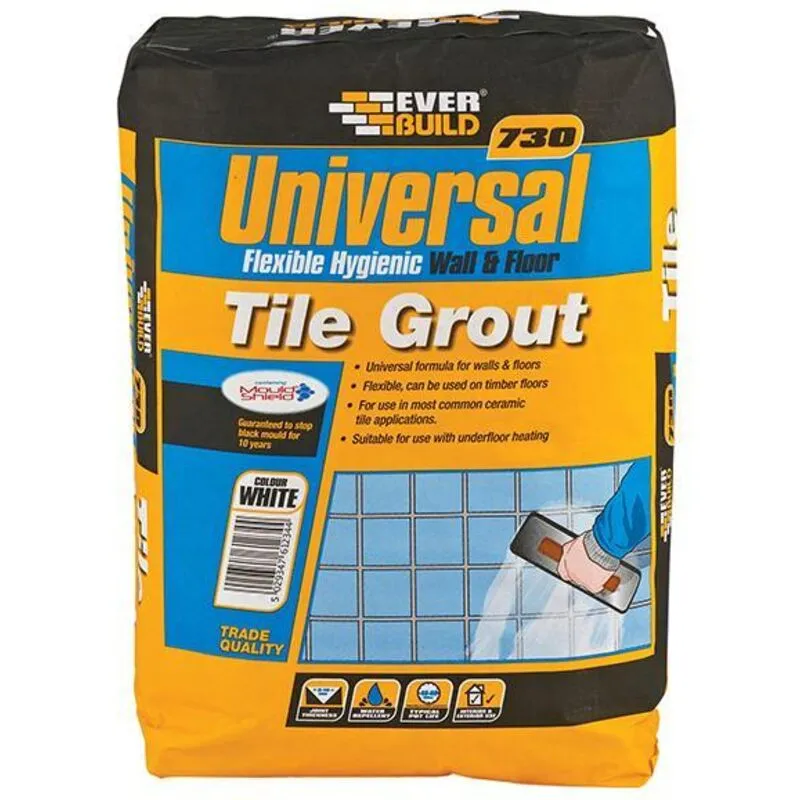 Everbuild UNIFLEX5WE Universal Flexible Wall & Floor Tile Grout Wh...