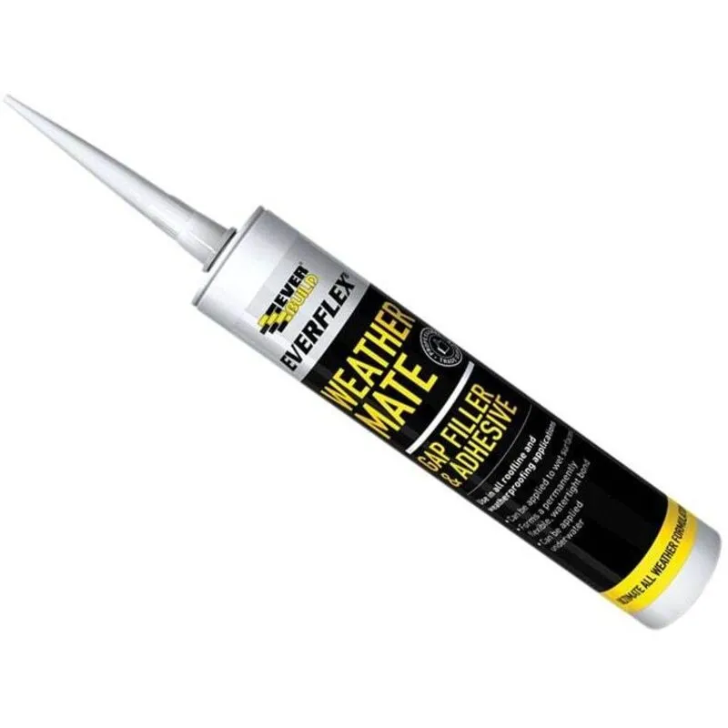 Everbuild Weather Mate Sealant Clear 295Ml in White White