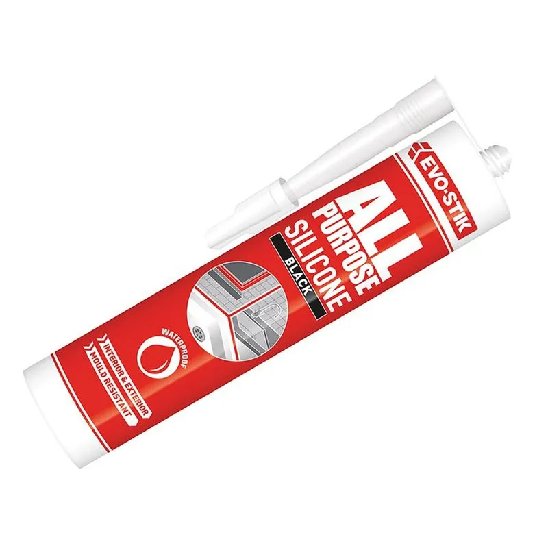 Evostik Evo-stik All Purpose Flexible Silicone Sealant Black 310ml