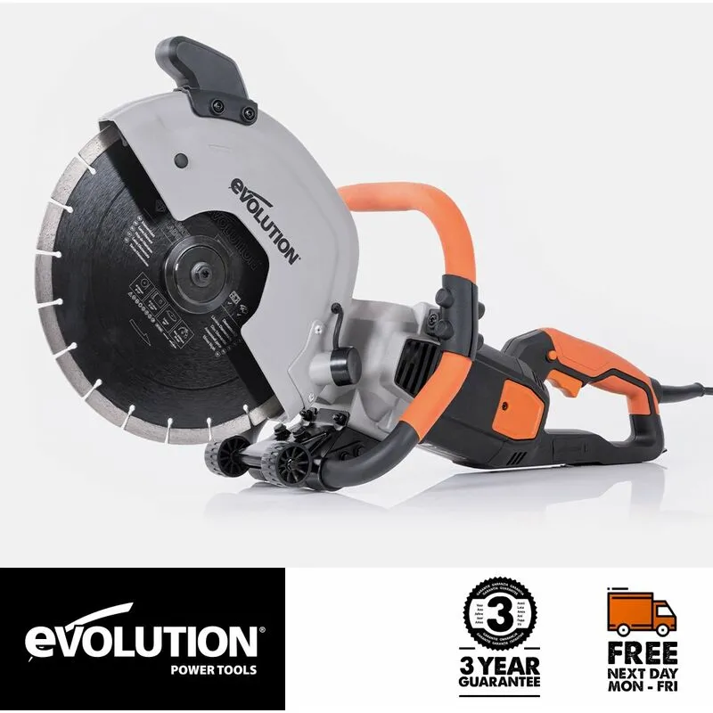 Evolution R300DCT 300mm Disc Cutter + Blade 2400W 240V in Orange Orange