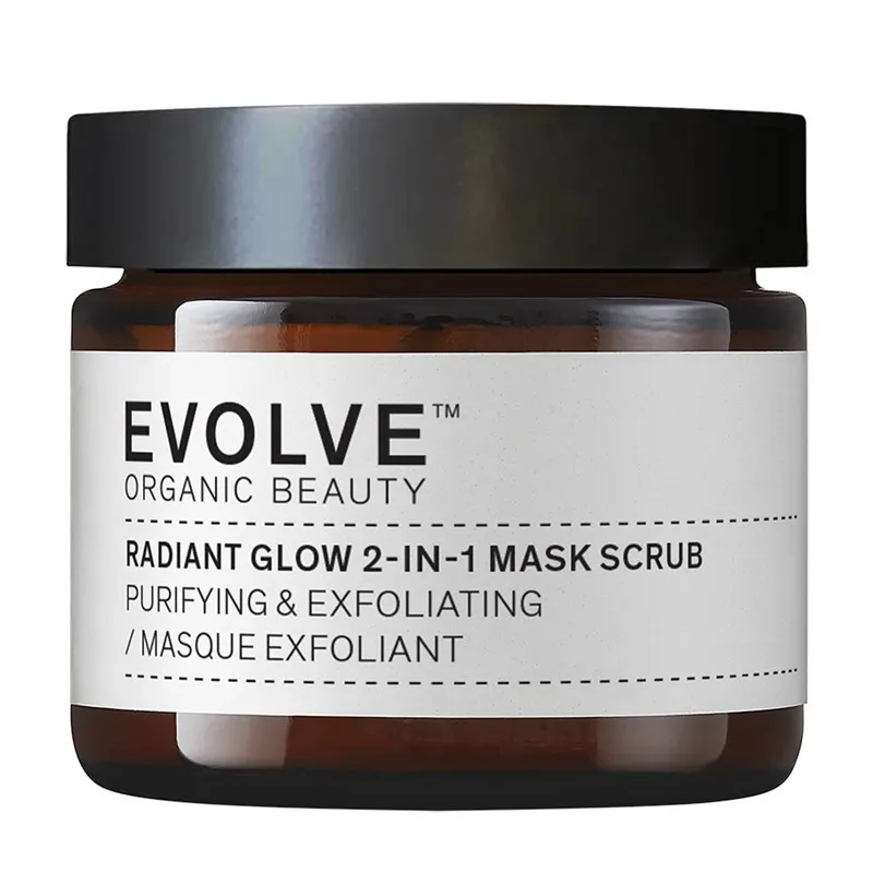 Evolve Beauty Radiant Glow 2-in-1 Mask Scrub 60ml