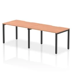 Evolve Plus 1200mm Single Row 2 Person Bench Desk Beech/Black