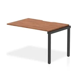 Evolve Plus 1200mm Single Row Bench Desk Ext Kit Walnut/Black