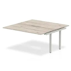 Evolve Plus 1400mm B2B Ext Kit Grey Oak Top Silver Frame
