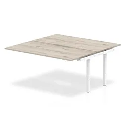 Evolve Plus 1400mm B2B Ext Kit Grey Oak Top White Frame