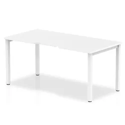 Evolve Single White Frame Bench Desk 1600 White - BE106