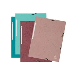 Exacompta Skandi Elasticated 3 Flap File A4 Assorted (Pack 4)