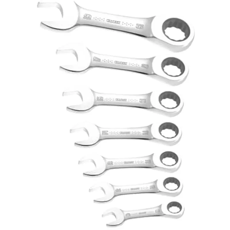 Britool - Expert E111104 Stubby Ratchet Spanner Set, 7 Piece BRIE111104B