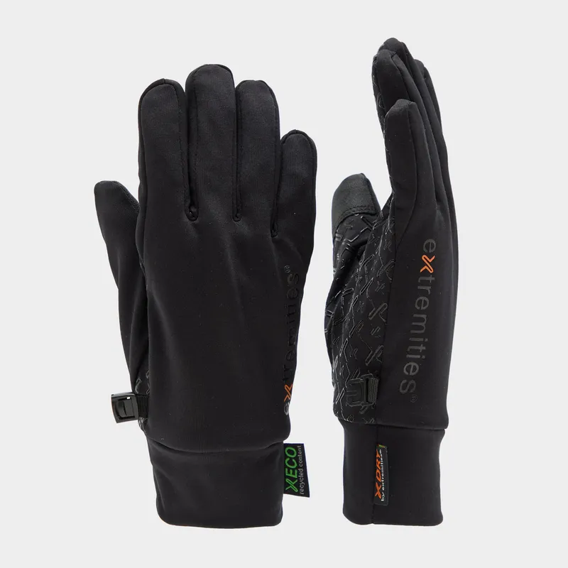 Extremities Unisex Waterproof Power Liner Gloves, Black L