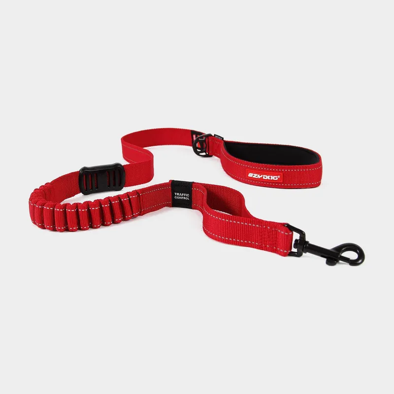 EzyDog Zero Shock Lead Rd, Red 48"