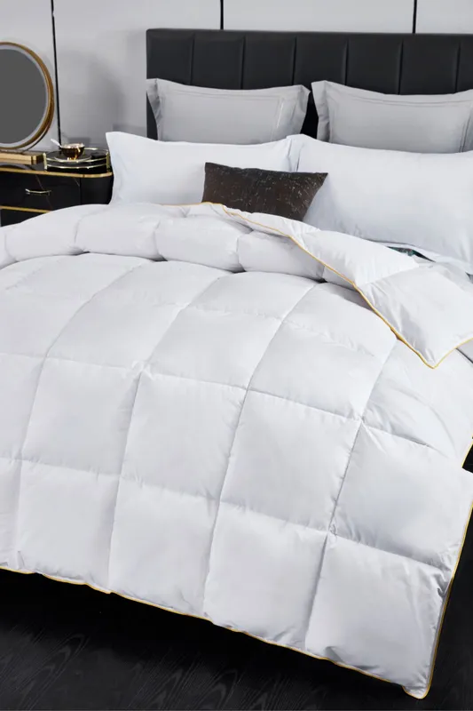 Ezysleep 13.5tog Premium Goose Feather & Down Duvet in White Size: Super King White
