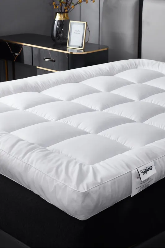 Ezysleep 4 Inch Thick Super Soft Mattress Topper in White Size: King - White