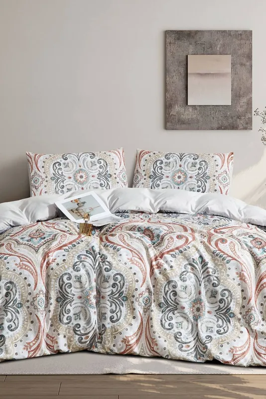 Ezysleep Esme Floral Printed Duvet Set Size: Double Multicolor Double