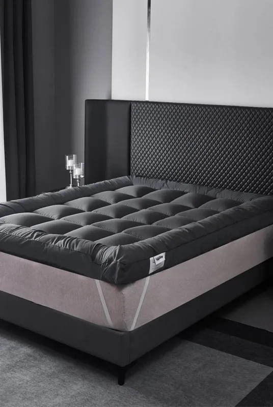 Ezysleep Unisex Grey 4 Inch Thick Super Soft Mattress Topper Size: Super King Grey female