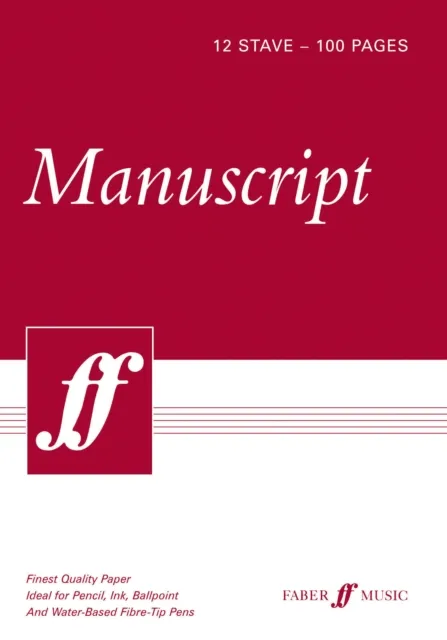Faber Music Ltd 100-Page A4 Manuscript Pad, 12-Stave
