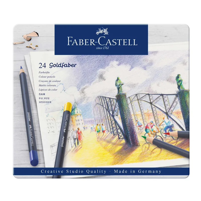 Castell : Goldfaber Colour Pencils : Metal Tin Set of 24